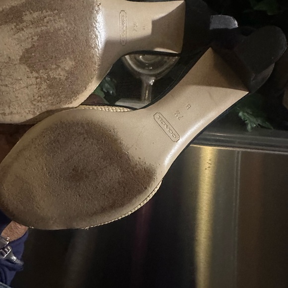 Coach slip on heel out open toe sandals 7.5 - Picture 5 of 7